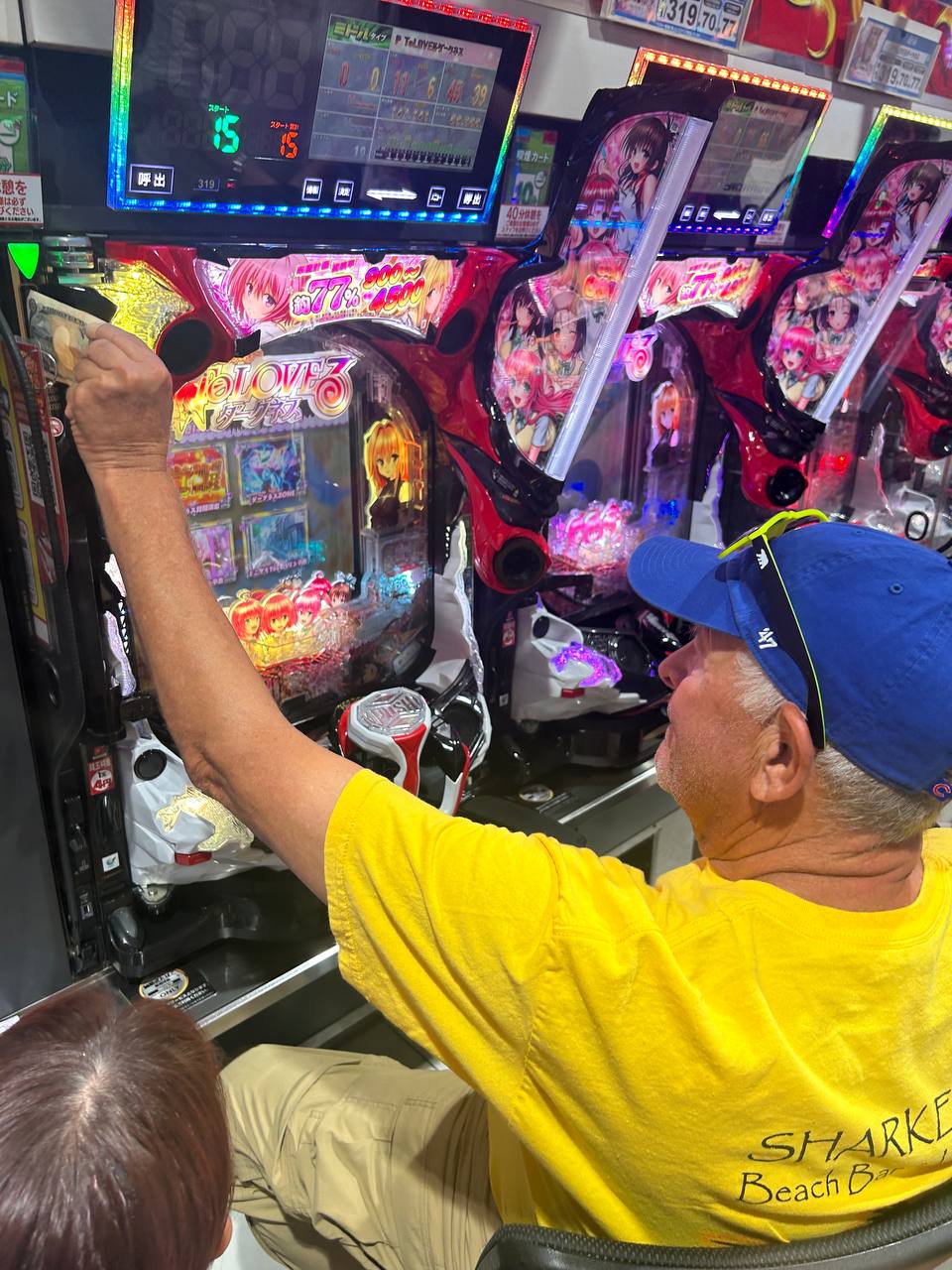 Playing Pachinko in Japan