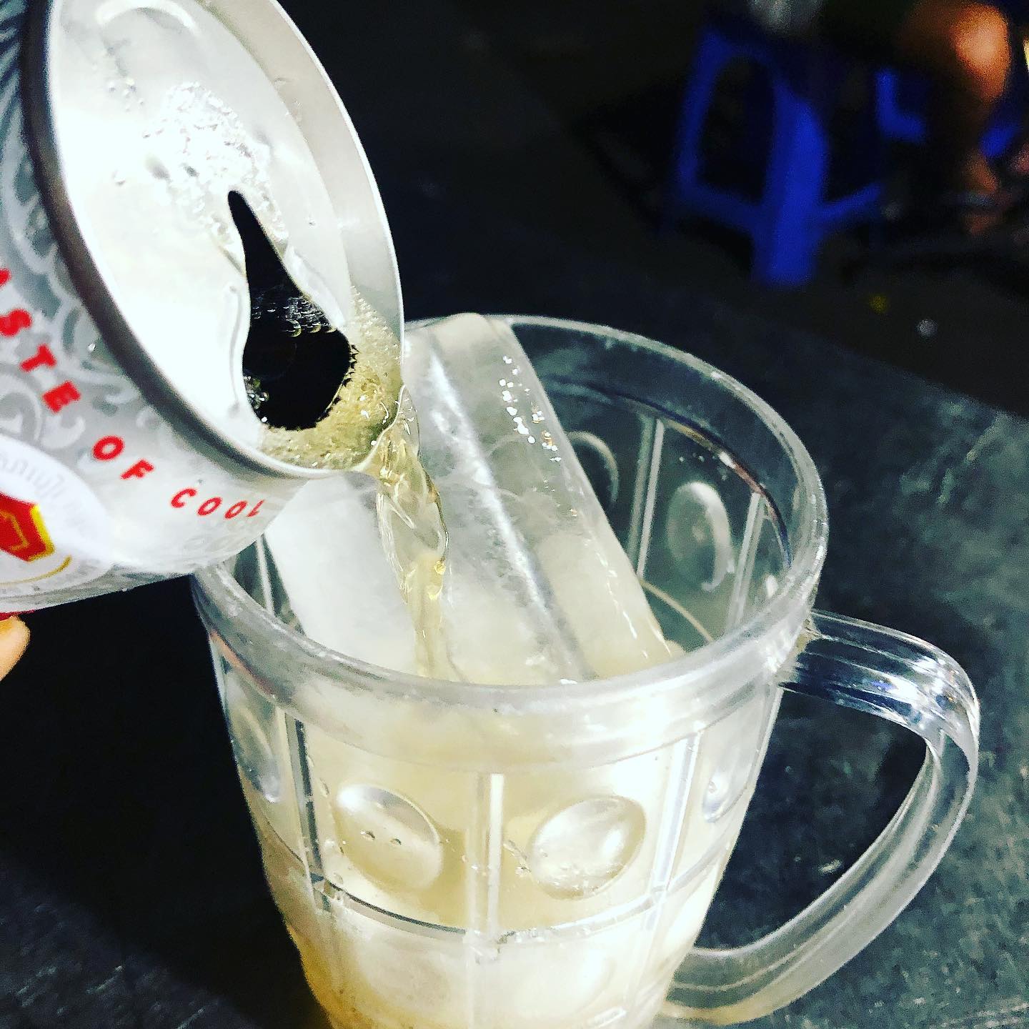 ice in beer